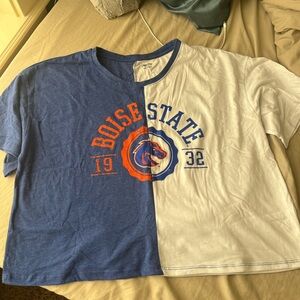 BSU shirt.